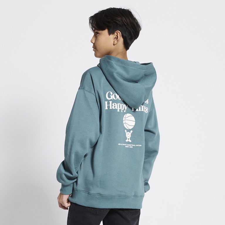 Printed hoodie "Logan" Green